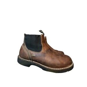 Danner Workman Romeo 5" Dark Brown Men's 10.5 D Slip-On Chelsea Boots Distressed